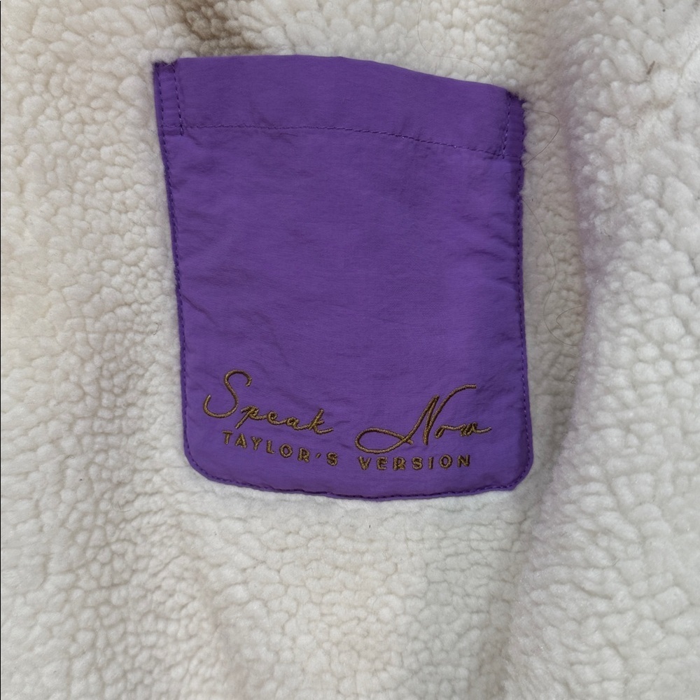 Taylor Swift Koi Fish Quarter Zip Fleece Sherpa Pullover Size Large - Picture 5 of 11